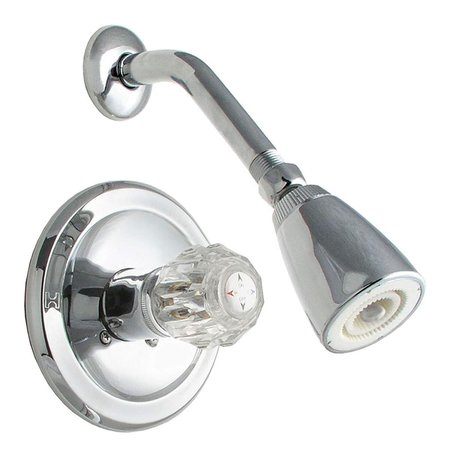 LDR INDUSTRIES LDR Chrome & Acrylic Single Handle Shower Faucet Set LD312084